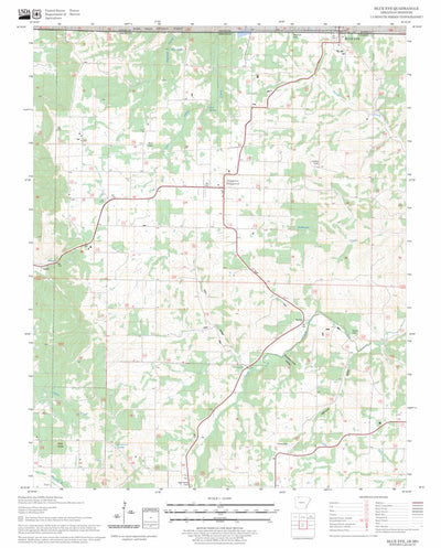 US Forest Service - Topo Blue Eye, AR - MO FSTopo Legacy digital map
