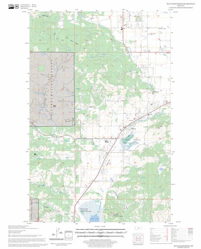 US Forest Service - Topo Blue Grass Ridge, MT FSTopo Legacy digital map