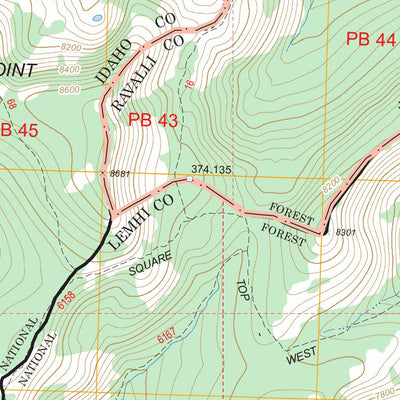 US Forest Service - Topo Blue Joint, ID - MT FSTopo Legacy digital map