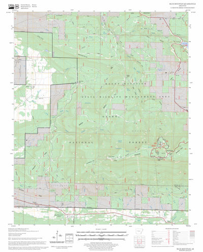 US Forest Service - Topo Blue Mountain, AR FSTopo Legacy digital map
