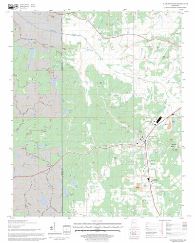 US Forest Service - Topo Blue Mountain, MS FSTopo Legacy digital map