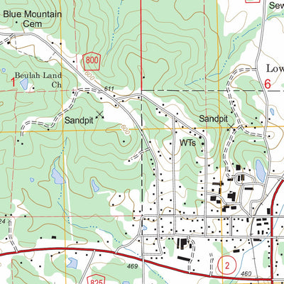 US Forest Service - Topo Blue Mountain, MS FSTopo Legacy digital map