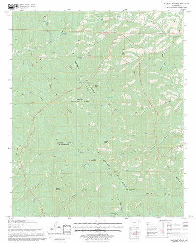 US Forest Service - Topo Blue Mountain, NM FSTopo Legacy digital map