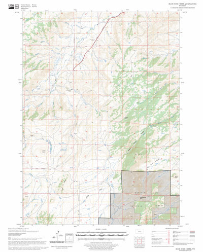 US Forest Service - Topo Blue Nose Creek, WY FSTopo Legacy digital map