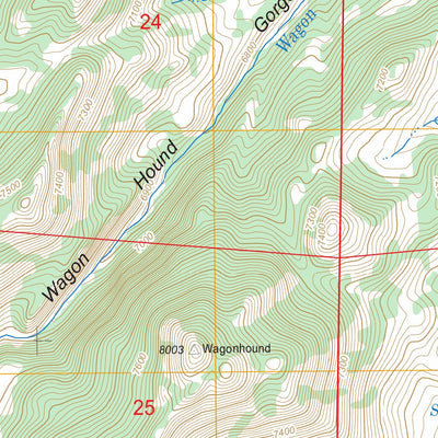 US Forest Service - Topo Blue Nose Creek, WY FSTopo Legacy digital map