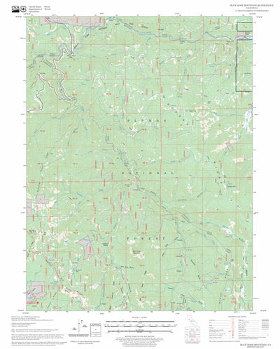 US Forest Service - Topo Blue Nose Mountain, CA FSTopo Legacy digital map