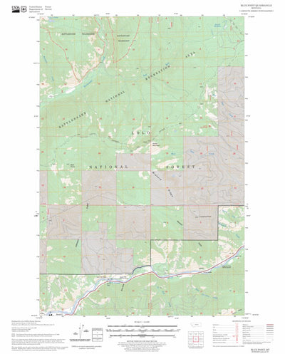 US Forest Service - Topo Blue Point, MT FSTopo Legacy digital map