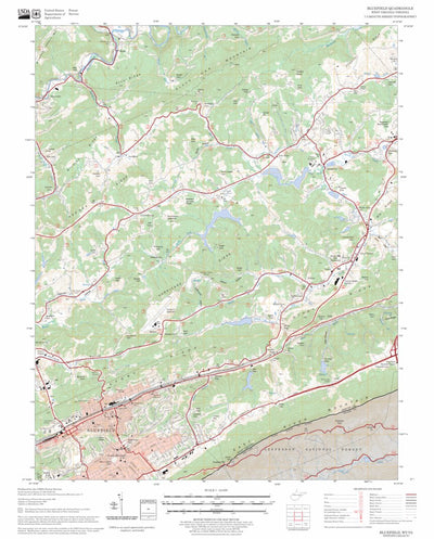 US Forest Service - Topo Bluefield, WV - VA FSTopo Legacy digital map