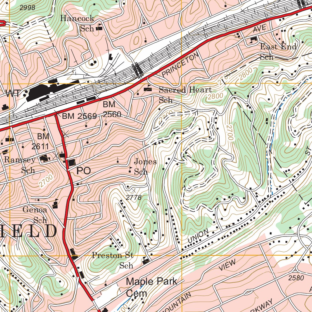 Bluefield Map Bluefield, WV - VA FSTopo Legacy Map by US Forest Service - Topo ...