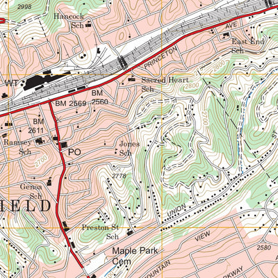 US Forest Service - Topo Bluefield, WV - VA FSTopo Legacy digital map