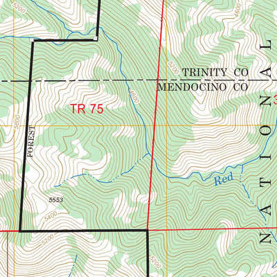 US Forest Service - Topo Bluenose Ridge, CA FSTopo Legacy digital map
