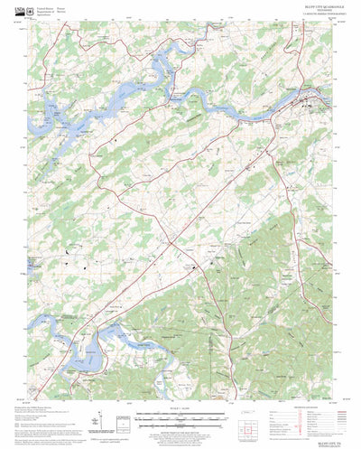 US Forest Service - Topo Bluff City, TN FSTopo Legacy digital map