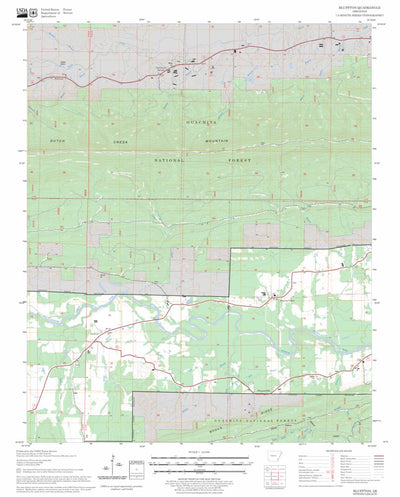 US Forest Service - Topo Bluffton, AR FSTopo Legacy digital map