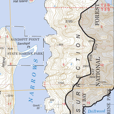 US Forest Service - Topo Blying Sound D-7, AK FSTopo Legacy digital map