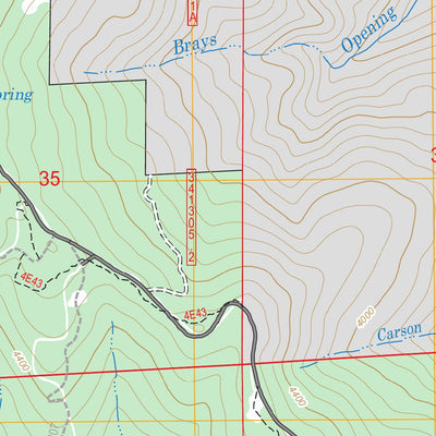 US Forest Service - Topo Board Camp Mountain, CA FSTopo Legacy digital map