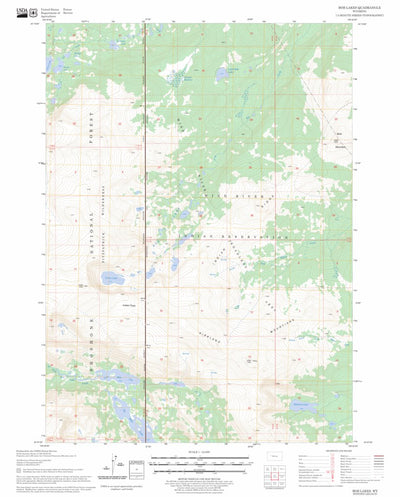 US Forest Service - Topo Bob Lakes, WY FSTopo Legacy digital map