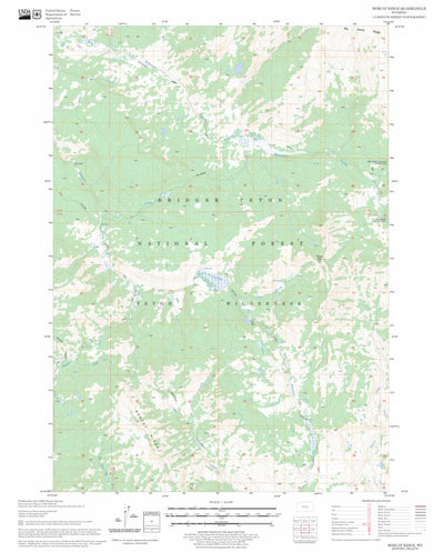 US Forest Service - Topo Bobcat Ridge, WY FSTopo Legacy digital map