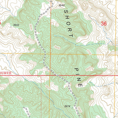US Forest Service - Topo Bog Creek, SD FSTopo Legacy digital map