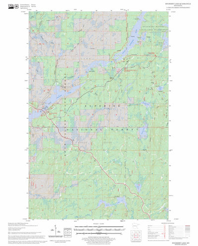 US Forest Service - Topo Bogberry Lake, MN FSTopo Legacy digital map