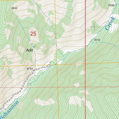US Forest Service - Topo Bohannon Spring, ID - MT FSTopo Legacy digital map