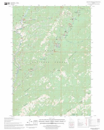 US Forest Service - Topo Boiling Springs, ID FSTopo Legacy digital map
