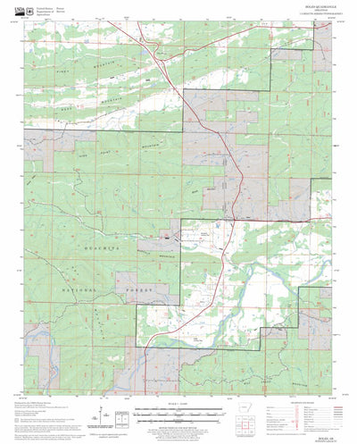 US Forest Service - Topo Boles, AR FSTopo Legacy digital map