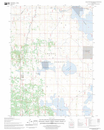 US Forest Service - Topo Boles Meadow West, CA FSTopo Legacy digital map