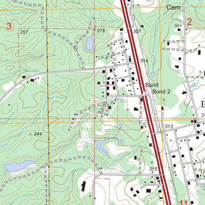 US Forest Service - Topo Bond, MS FSTopo Legacy digital map