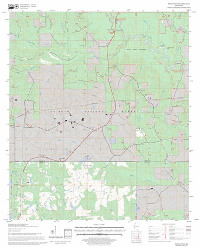 US Forest Service - Topo Bond Pond, MS FSTopo Legacy digital map