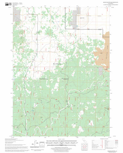 US Forest Service - Topo Bonita Butte, CA FSTopo Legacy digital map