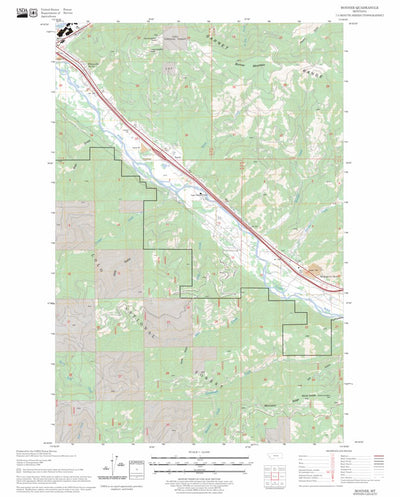 US Forest Service - Topo Bonner, MT FSTopo Legacy digital map