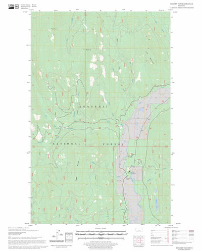 US Forest Service - Topo Bonnet Top, MT FSTopo Legacy digital map