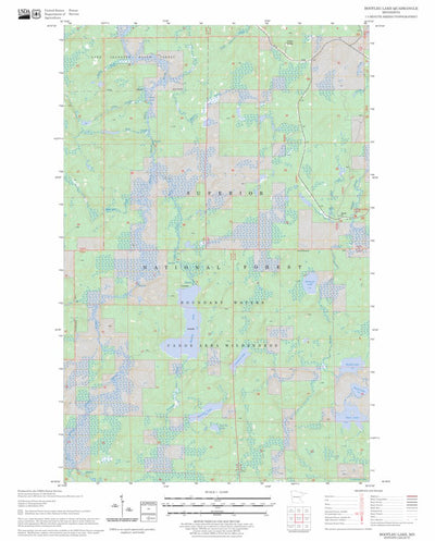 US Forest Service - Topo Bootleg Lake, MN FSTopo Legacy digital map