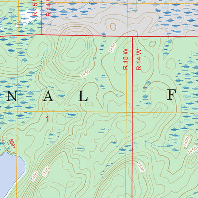 US Forest Service - Topo Bootleg Lake, MN FSTopo Legacy digital map