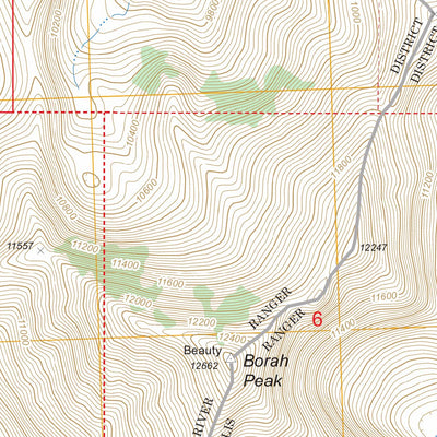 US Forest Service - Topo Borah Peak, ID FSTopo Legacy digital map