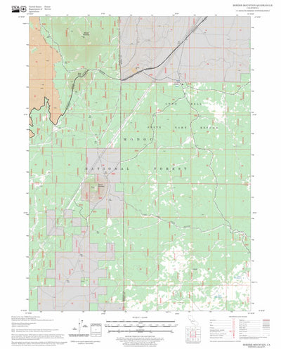 US Forest Service - Topo Border Mountain, CA FSTopo Legacy digital map