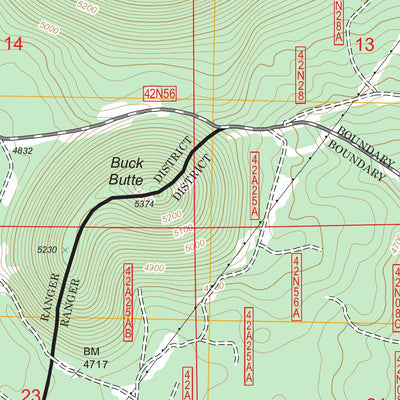 US Forest Service - Topo Border Mountain, CA FSTopo Legacy digital map