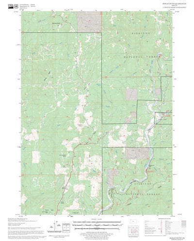 US Forest Service - Topo Bosley Butte, OR FSTopo Legacy digital map