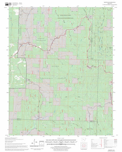 US Forest Service - Topo Boston, AR FSTopo Legacy digital map
