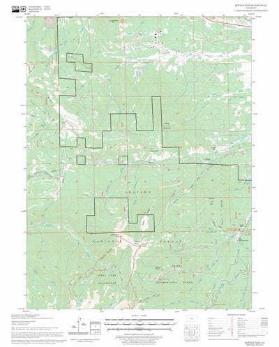 US Forest Service - Topo Bottle Pass, CO FSTopo Legacy digital map
