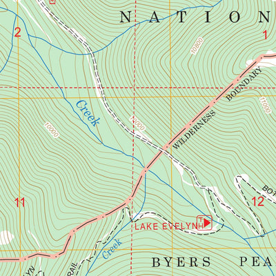 US Forest Service - Topo Bottle Pass, CO FSTopo Legacy digital map