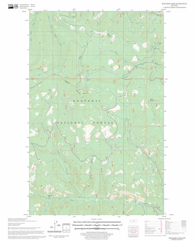 US Forest Service - Topo Boulder Lakes, MT FSTopo Legacy digital map