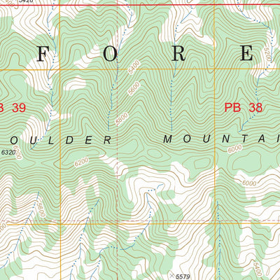 US Forest Service - Topo Boulder Mountain, AZ FSTopo Legacy digital map