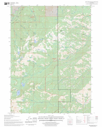 US Forest Service - Topo Boulder Peak, CA FSTopo Legacy digital map