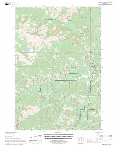 US Forest Service - Topo Boulder Peak, MT FSTopo Legacy digital map