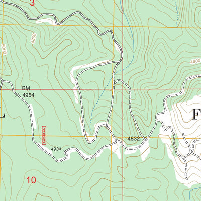 US Forest Service - Topo Boundary Peak, ID FSTopo Legacy digital map
