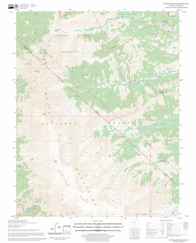 US Forest Service - Topo Boundary Peak, NV - CA FSTopo Legacy digital map