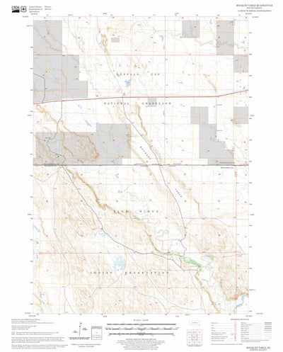 US Forest Service - Topo Bouquet Table, SD FSTopo Legacy digital map