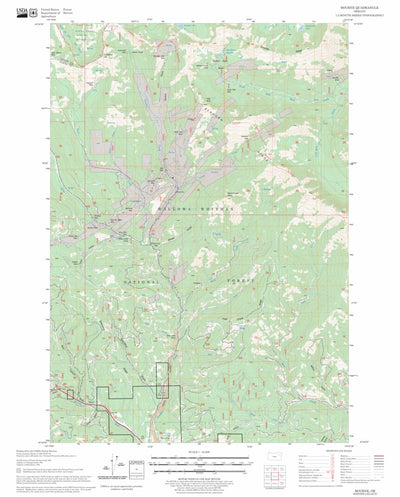 US Forest Service - Topo Bourne, OR FSTopo Legacy digital map