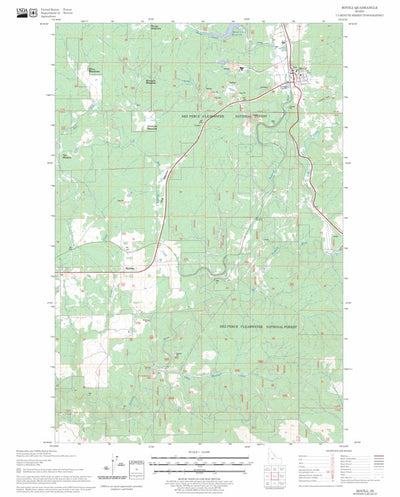 US Forest Service - Topo Bovill, ID FSTopo Legacy digital map